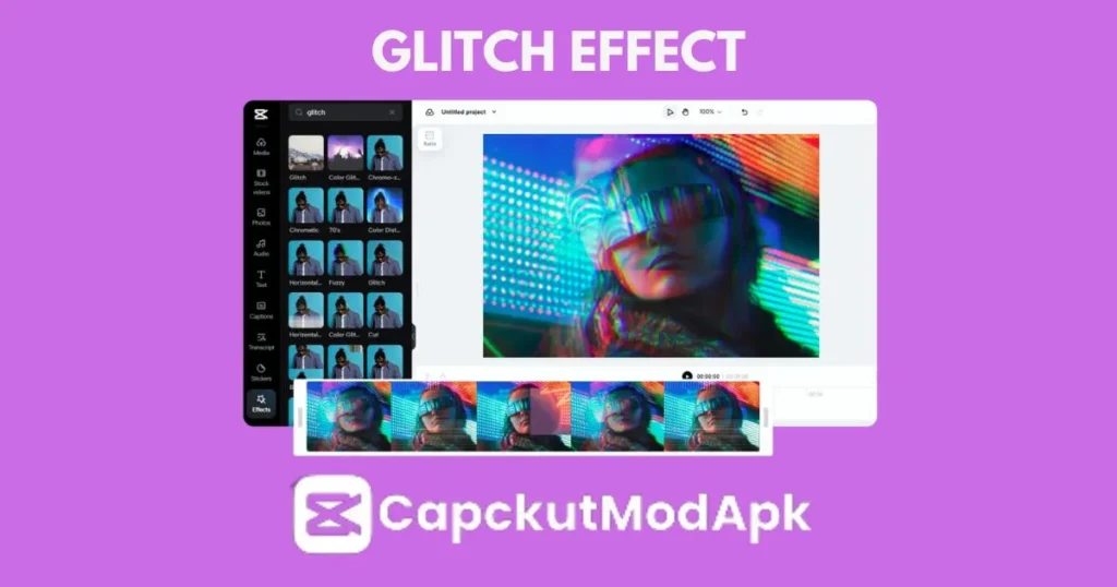 CapCut MOD APK Download Glitch effect