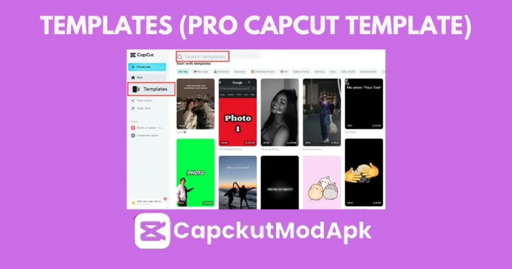 CapCut MOD APK Download Templates (Pro CapCut Template)